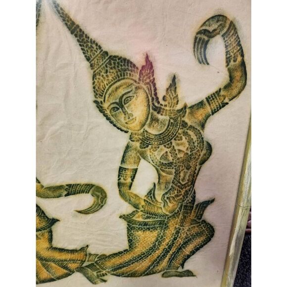 Vintage Temple Rubbing Siam Thai  Framed Picture Art - Picture 4 of 9